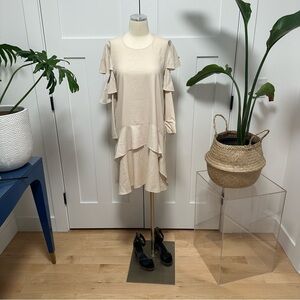 Halston Heritage Stone Ruffle Dress